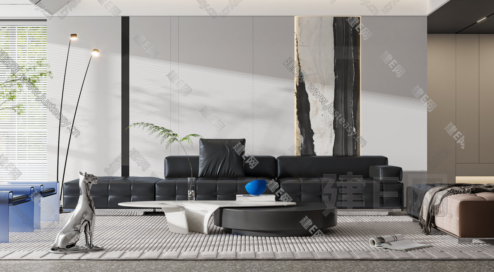 【现代客厅3d模型】建e网_现代客厅3d模型下载[ID:114381071]_打造3d现代客厅模型免费下载平台