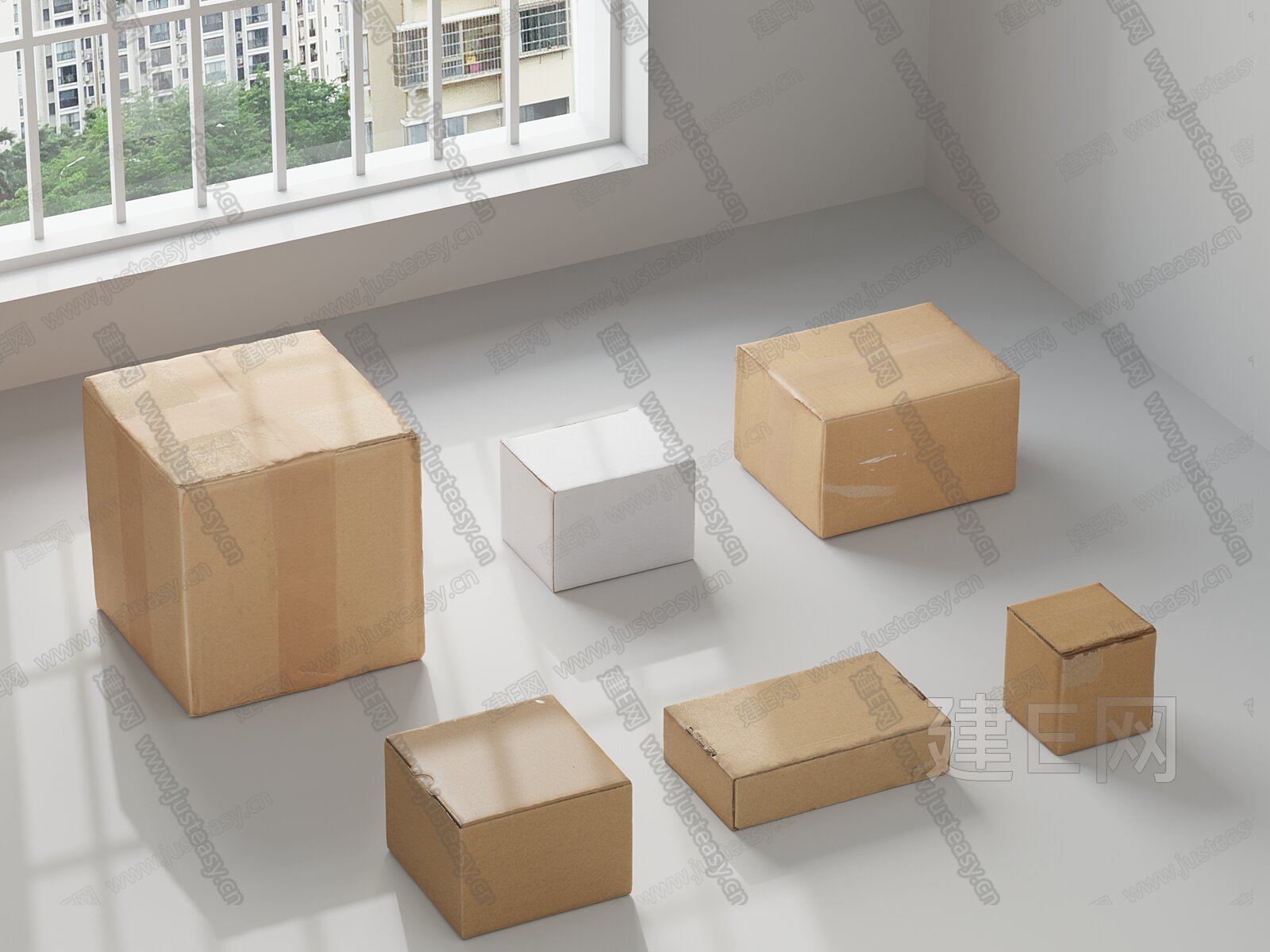 用纸盒搭建大型建筑,纸盒搭建,建构区纸盒_大山谷图库