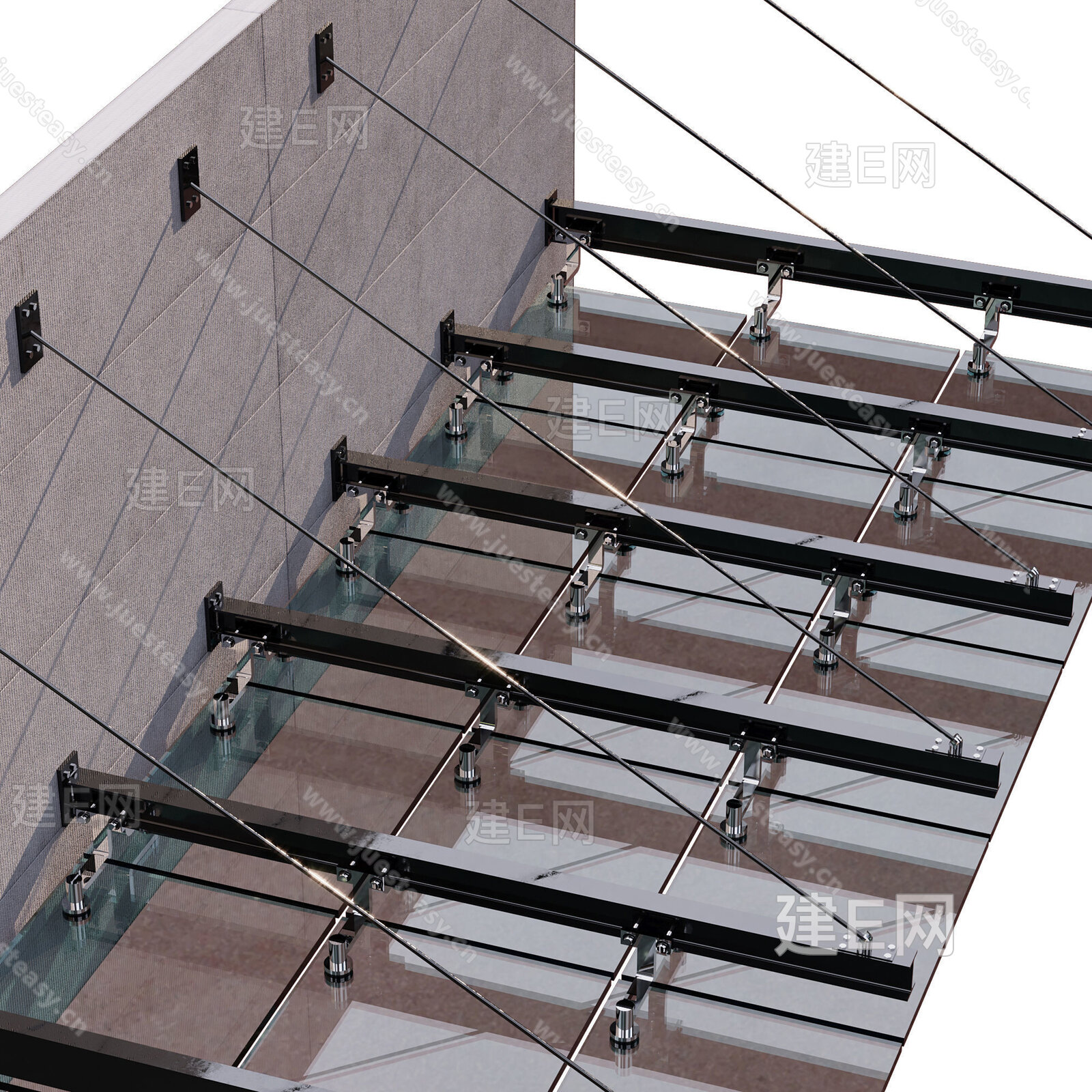 现代玻璃雨棚3d模型下载117264855_3d现代玻璃雨棚模型下载_3d现代