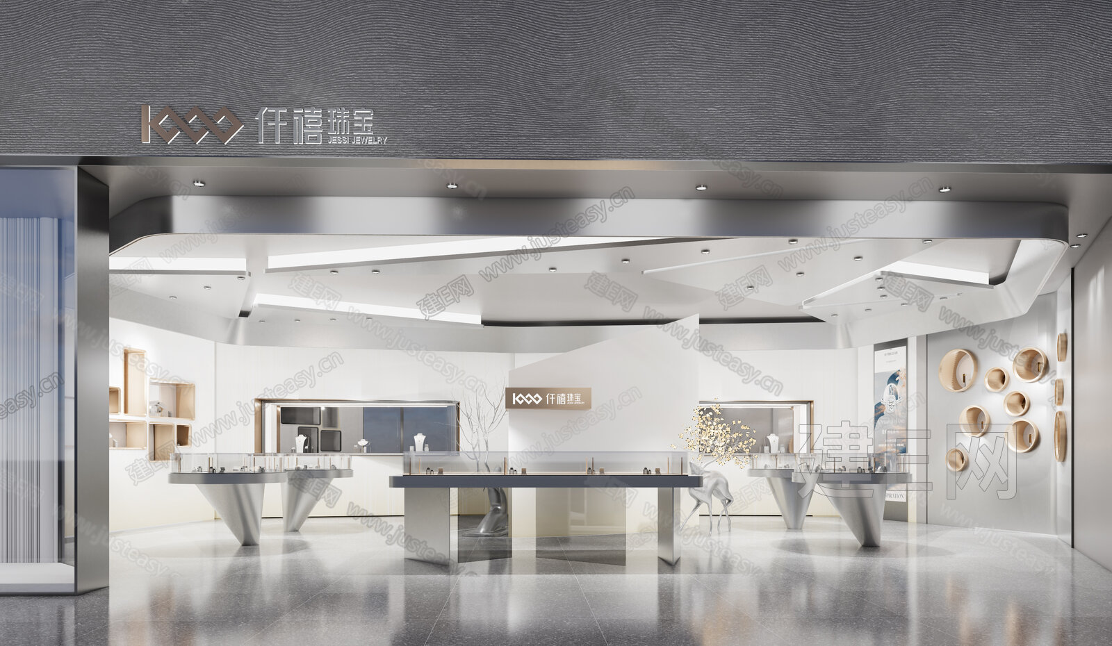 现代珠宝店模型SU模型下载[ID:106579574]_建e网su模型