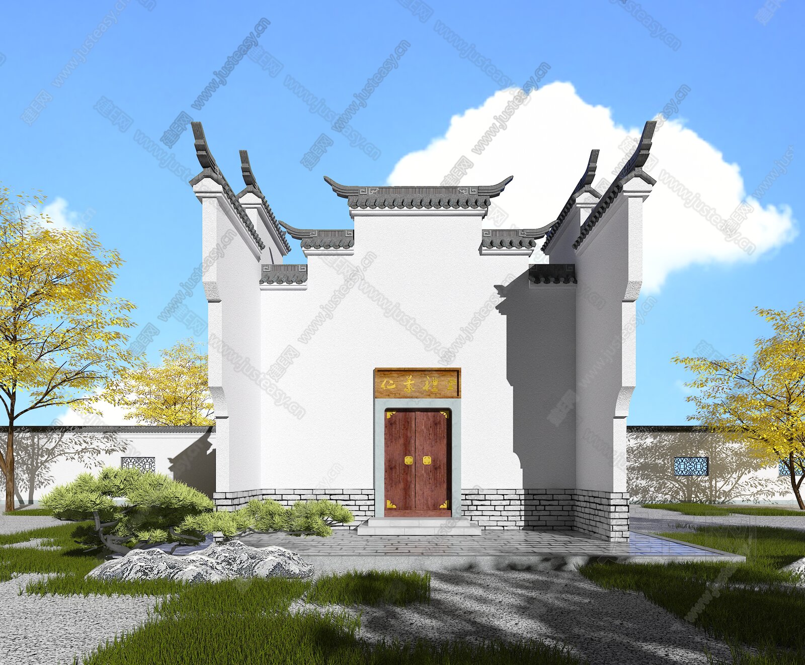 新中式徽派建筑 3d模型