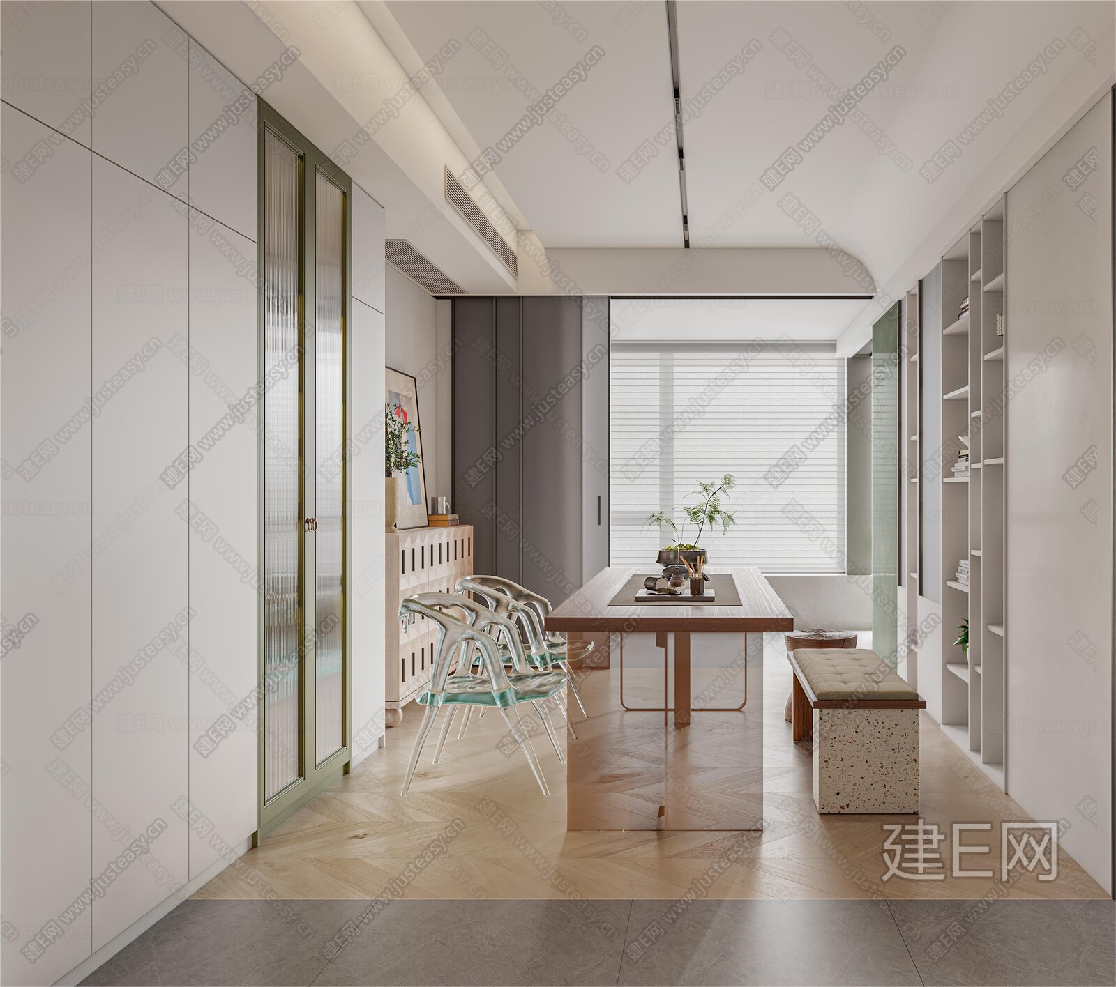 【现代书房3d模型】建e网_现代书房3d模型下载[ID:110449052]_打造3d现代书房模型免费下载平台