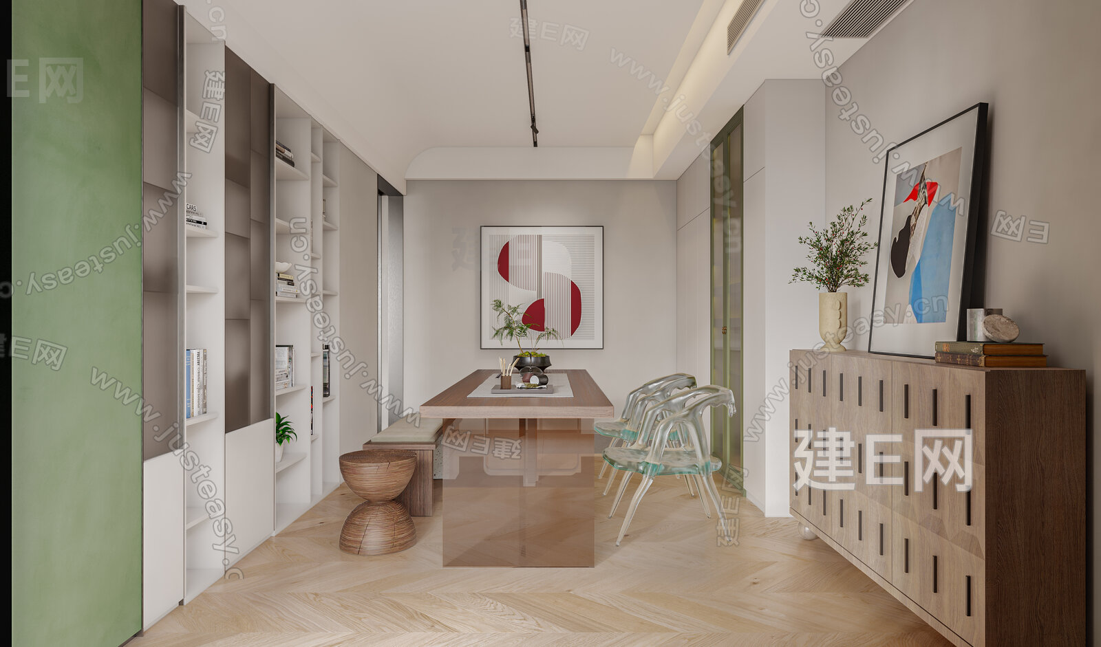 【现代书房3d模型】建e网_现代书房3d模型下载[ID:110449052]_打造3d现代书房模型免费下载平台