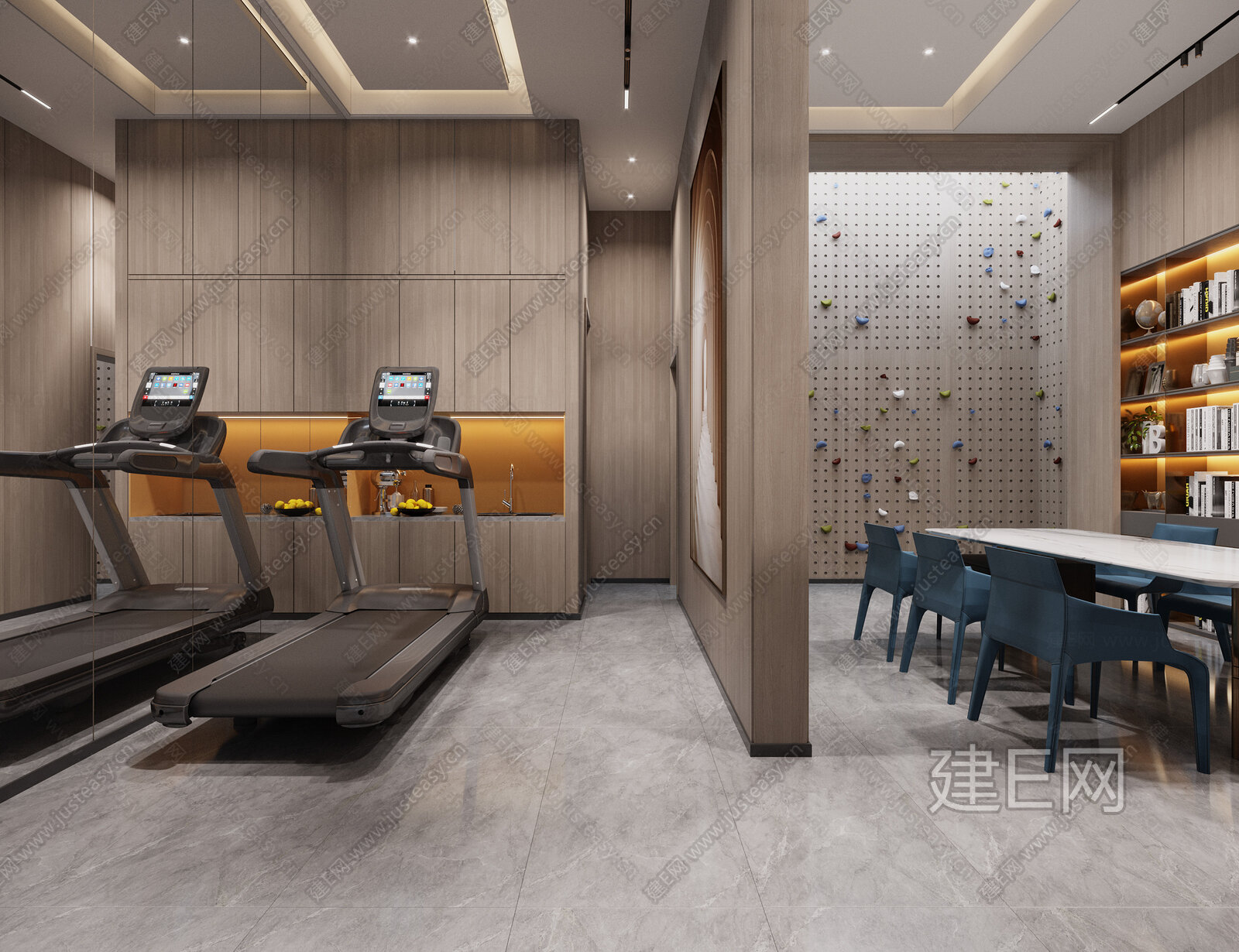 【现代家居健身房3d模型】建e网_现代家居健身房3d模型下载[ID:110187006]_打造3d现代家居健身房模型免费下载平台