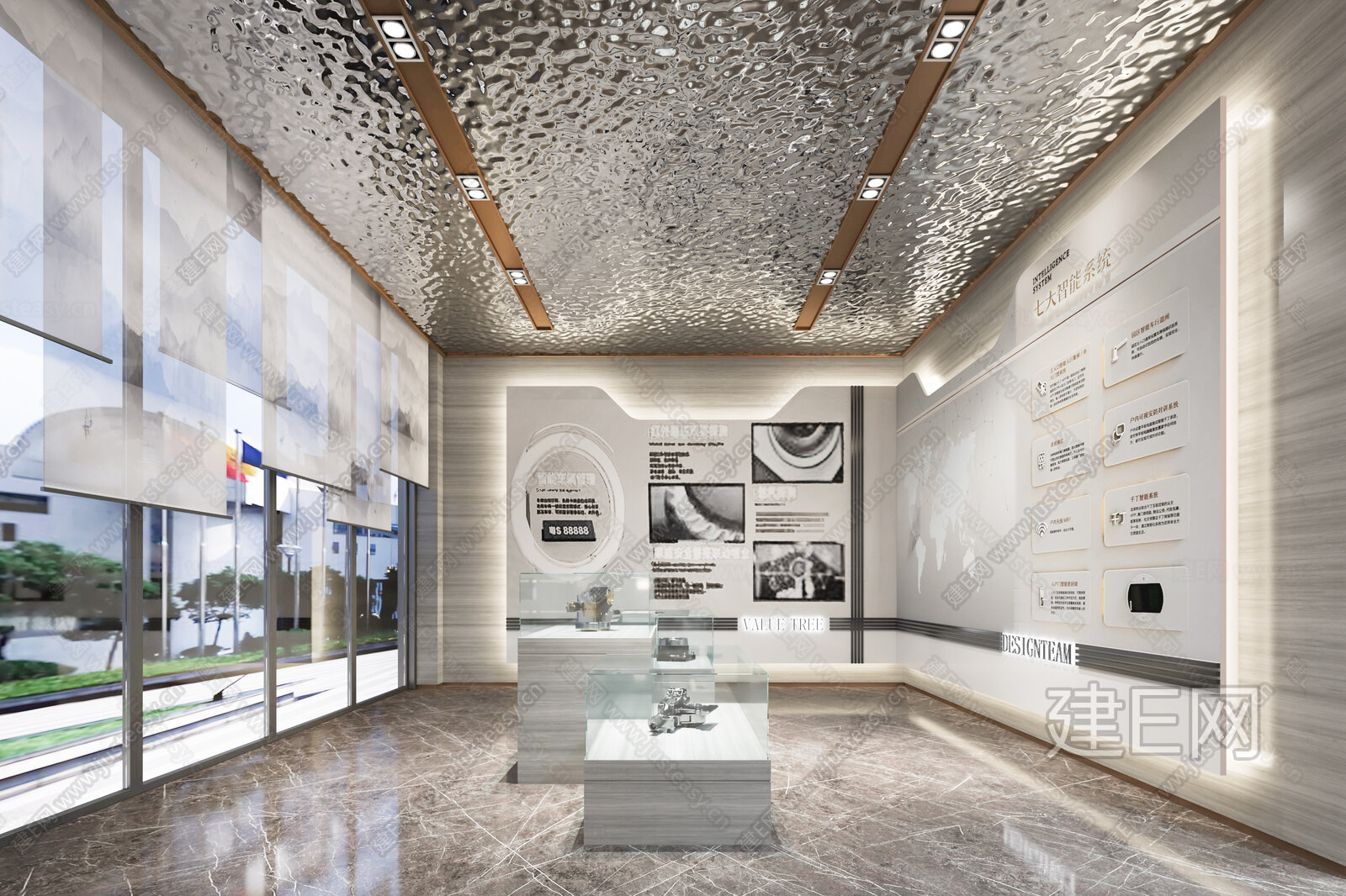 现代展厅3d模型下载