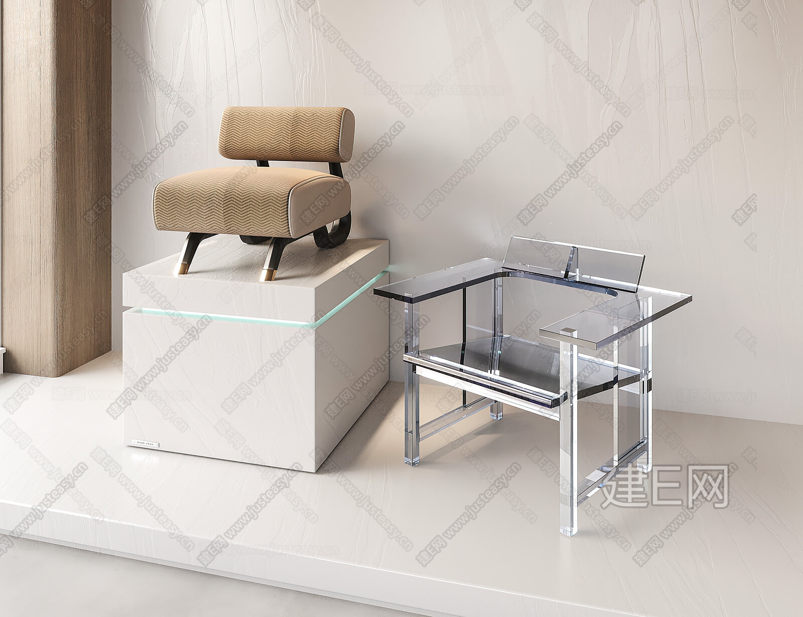 ZANETTE 现代休闲椅模型SU模型下载[ID:111757798]_建E室内设计网