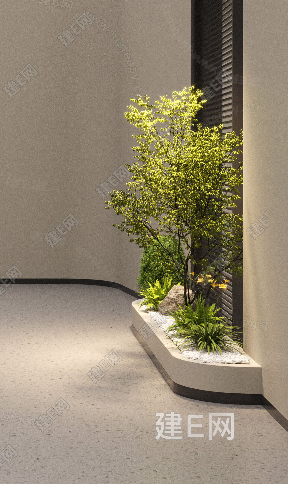 现代室内景观3d模型下载