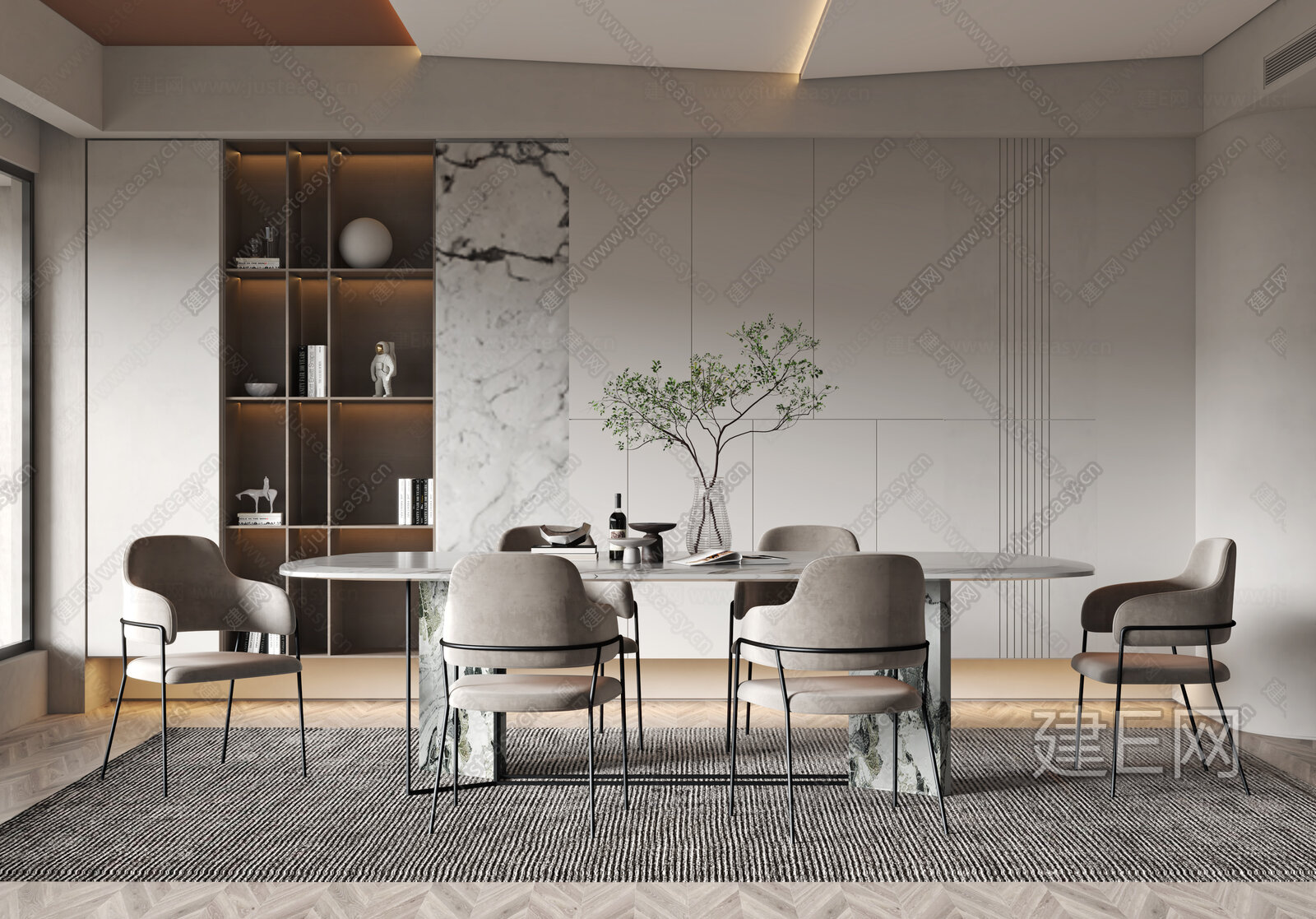【现代餐厅3d模型】建e网_现代餐厅3d模型下载[ID:113070451]_打造3d现代餐厅模型免费下载平台
