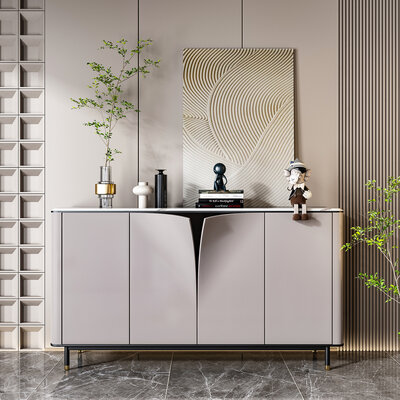 现代玄关柜3d模型下载