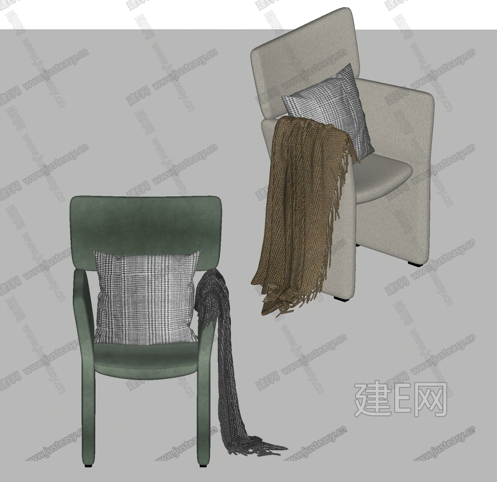 Morelato 现代休闲椅模型SU模型下载[ID:109135540]_建E室内设计网