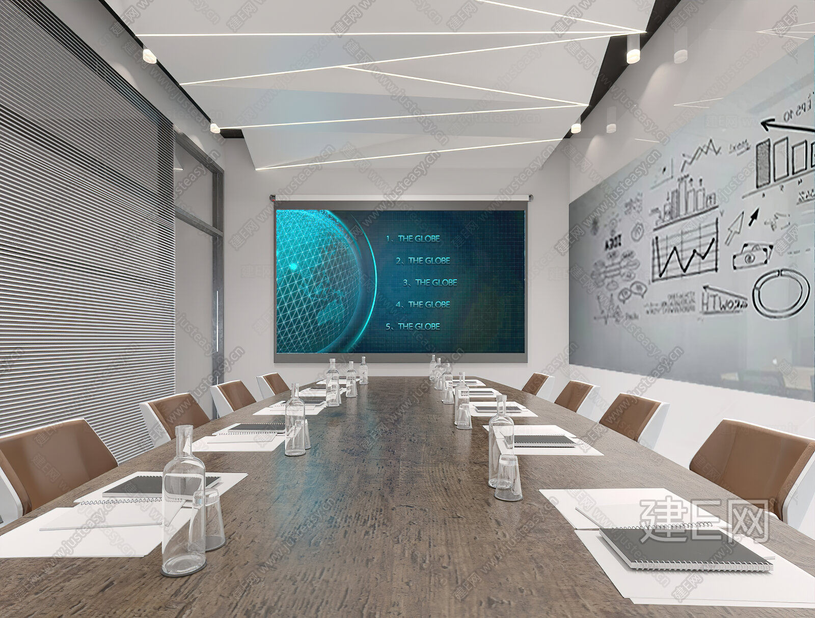 【现代会议室3d模型】建e网_现代会议室3d模型下载[ID:108089578]_打造3d现代会议室模型免费下载平台