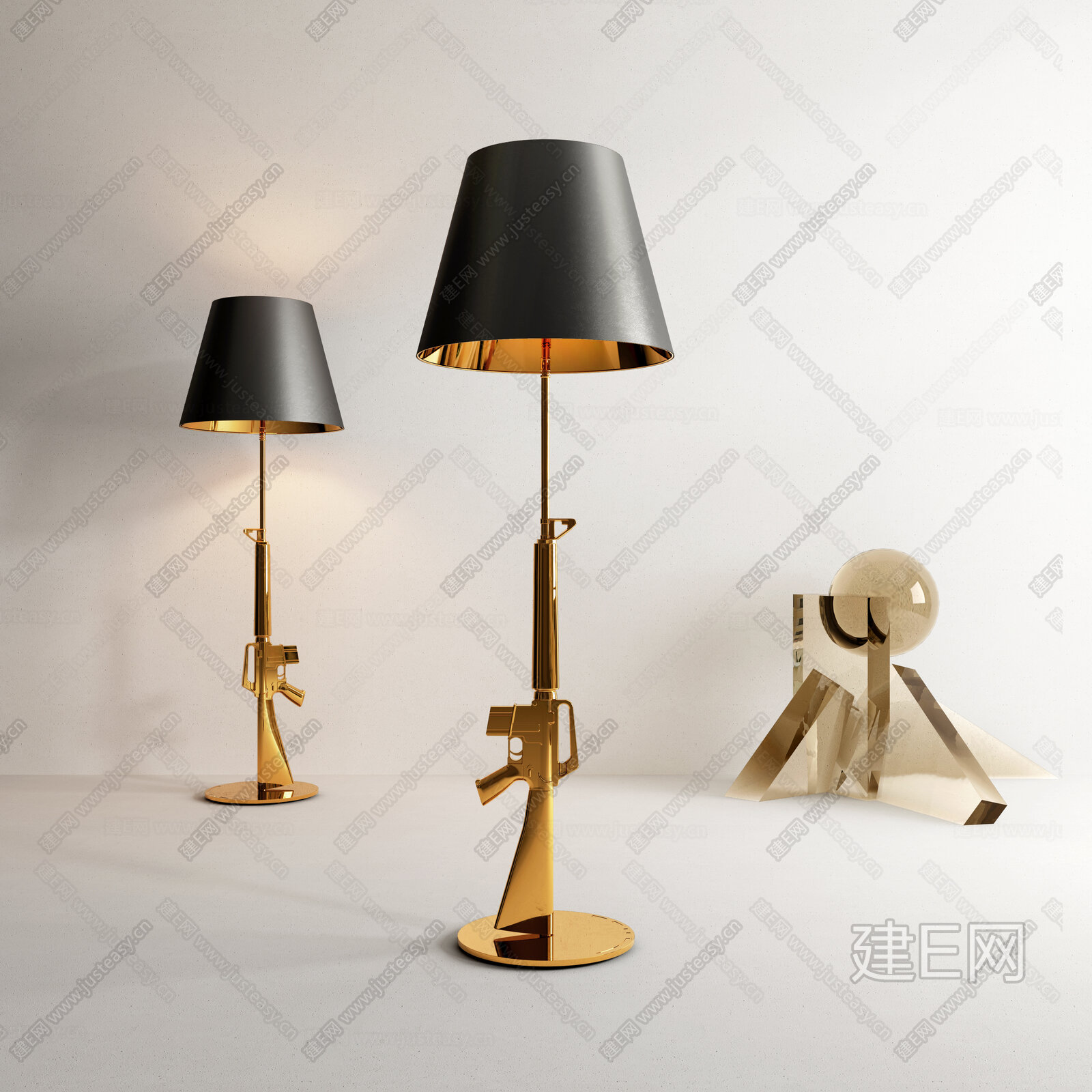 FLOS 现代落地灯3d模型下载[ID:101535884]_建e网3d模型