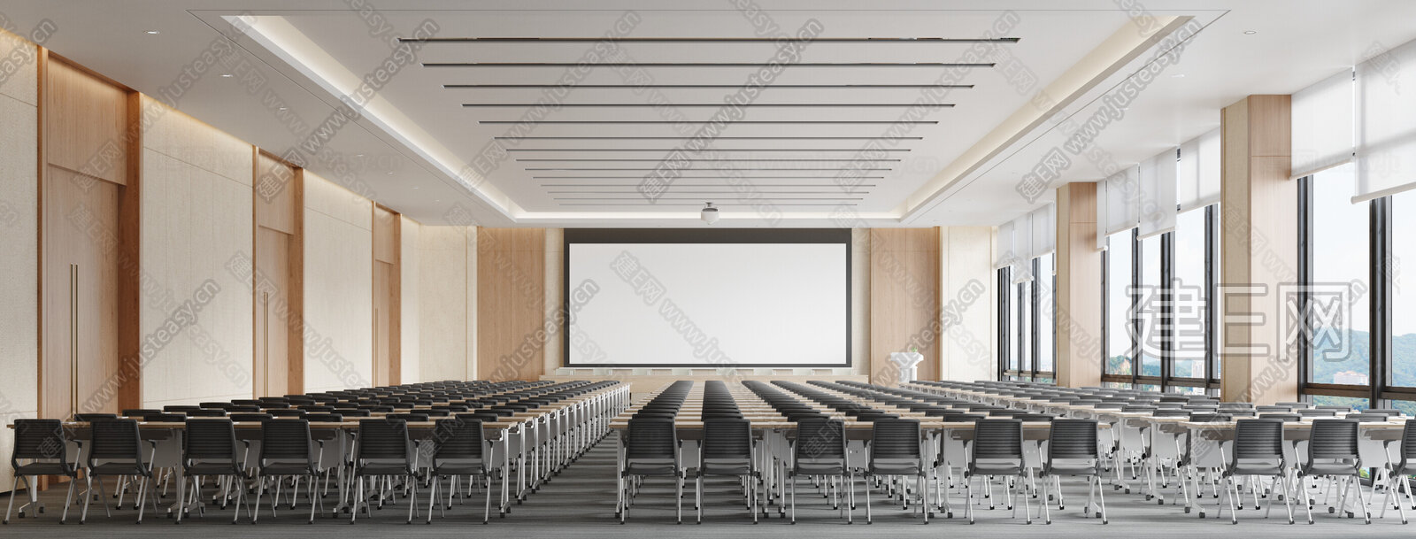 【现代会议大厅3d模型】建E网_现代会议大厅3d模型下载[ID:101339278]_打造3d现代会议大厅模型免费下载平台