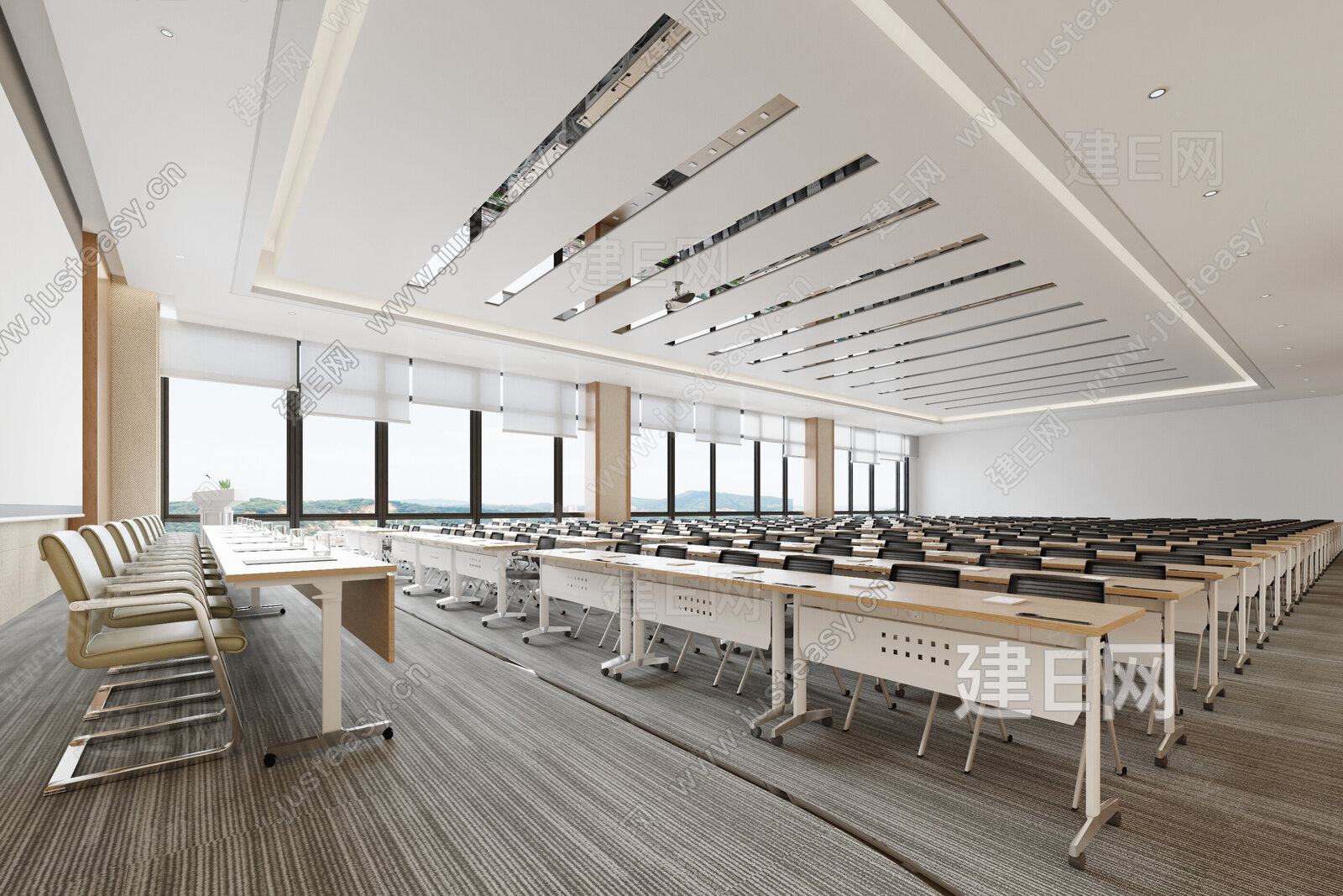 【现代会议大厅3d模型】建E网_现代会议大厅3d模型下载[ID:101339278]_打造3d现代会议大厅模型免费下载平台
