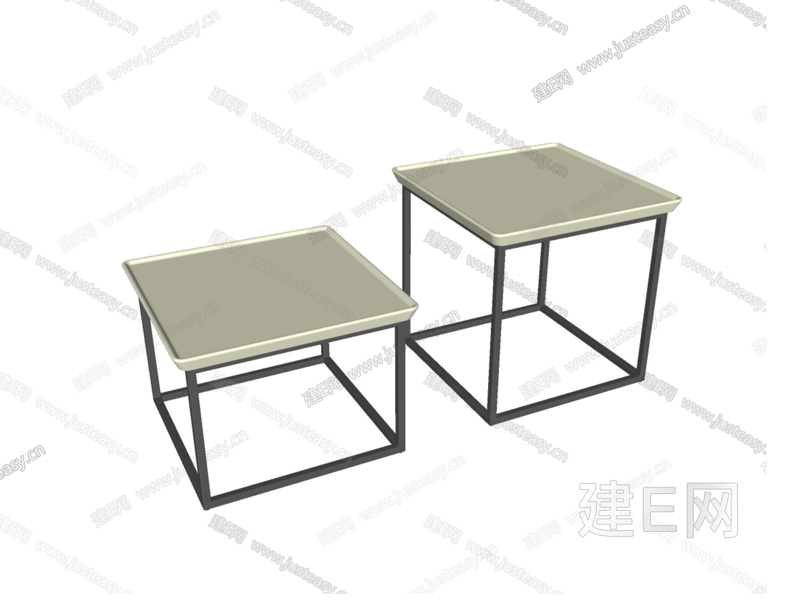 side 现代边几模型SU模型下载[ID:105990584]_建e网su模型