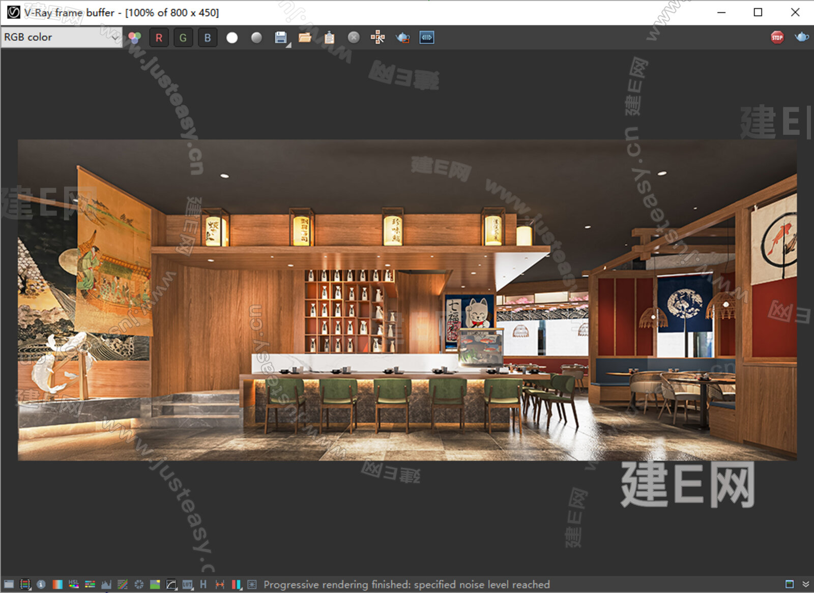 日式料理店模型SU模型下载[ID:108677588]_建e网su模型