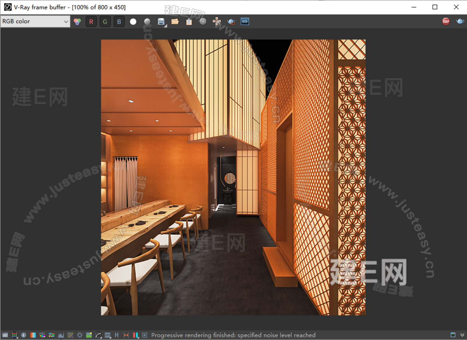 日式料理店模型SU模型下载[ID:108677543]_建E室内设计网