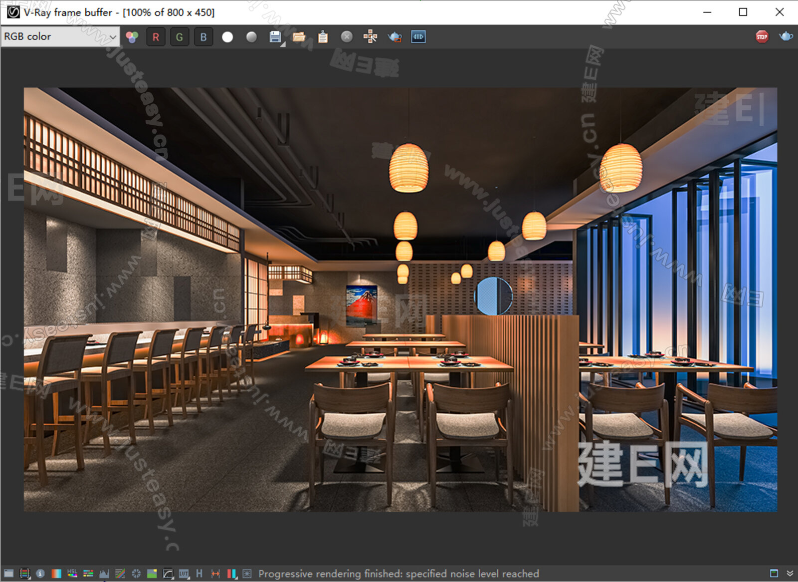 日式料理店模型SU模型下载[ID:108677511]_建e网su模型