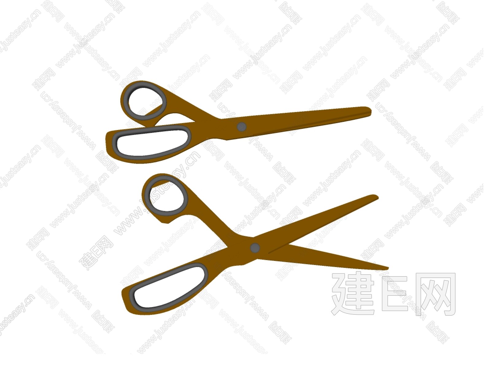 scissor 剪刀 模型SU模型下载[ID:100944292]_建e网su模型