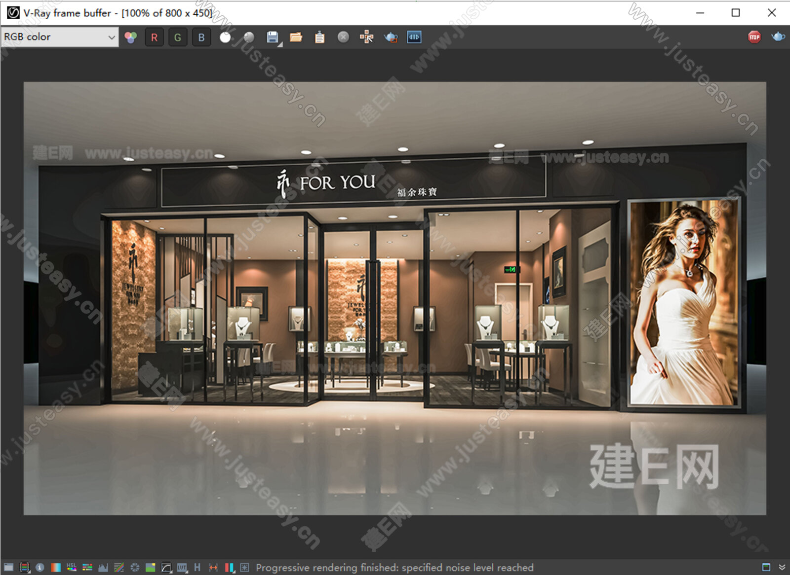 现代珠宝店模型SU模型下载[ID:100682059]_建E室内设计网