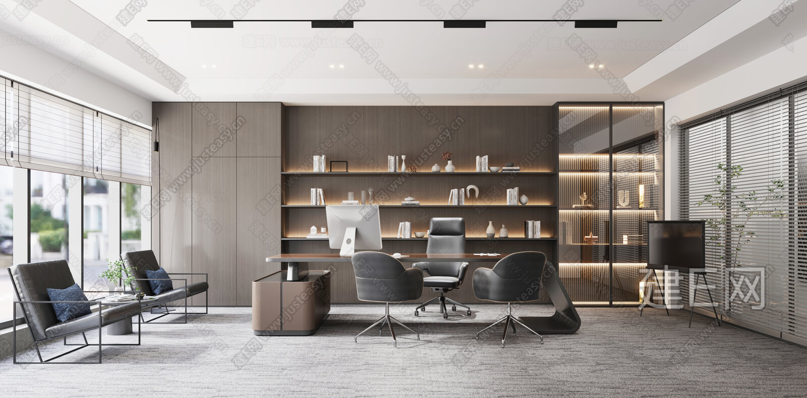 【现代办公室3d模型】建e网_现代办公室3d模型下载[ID:103960638]_打造3d现代办公室模型免费下载平台