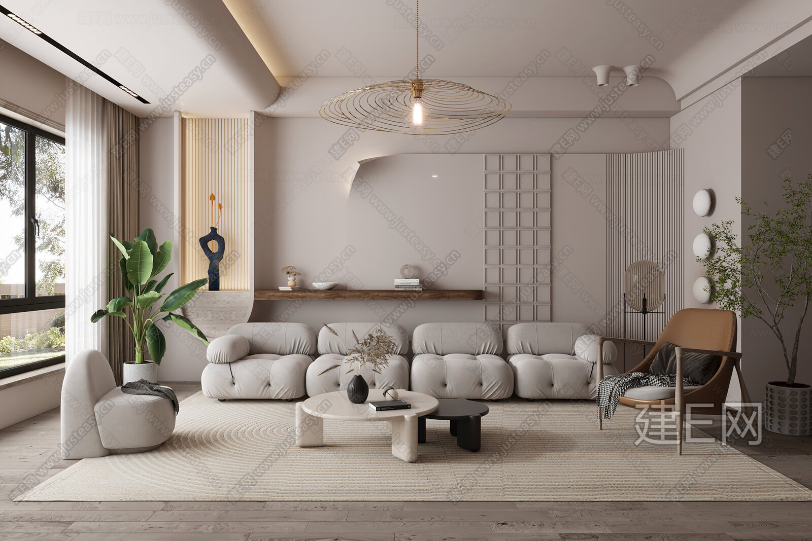 【侘寂风客厅3d模型】建e网_侘寂风客厅3d模型下载[ID:103960641]_打造3d侘寂风客厅模型免费下载平台