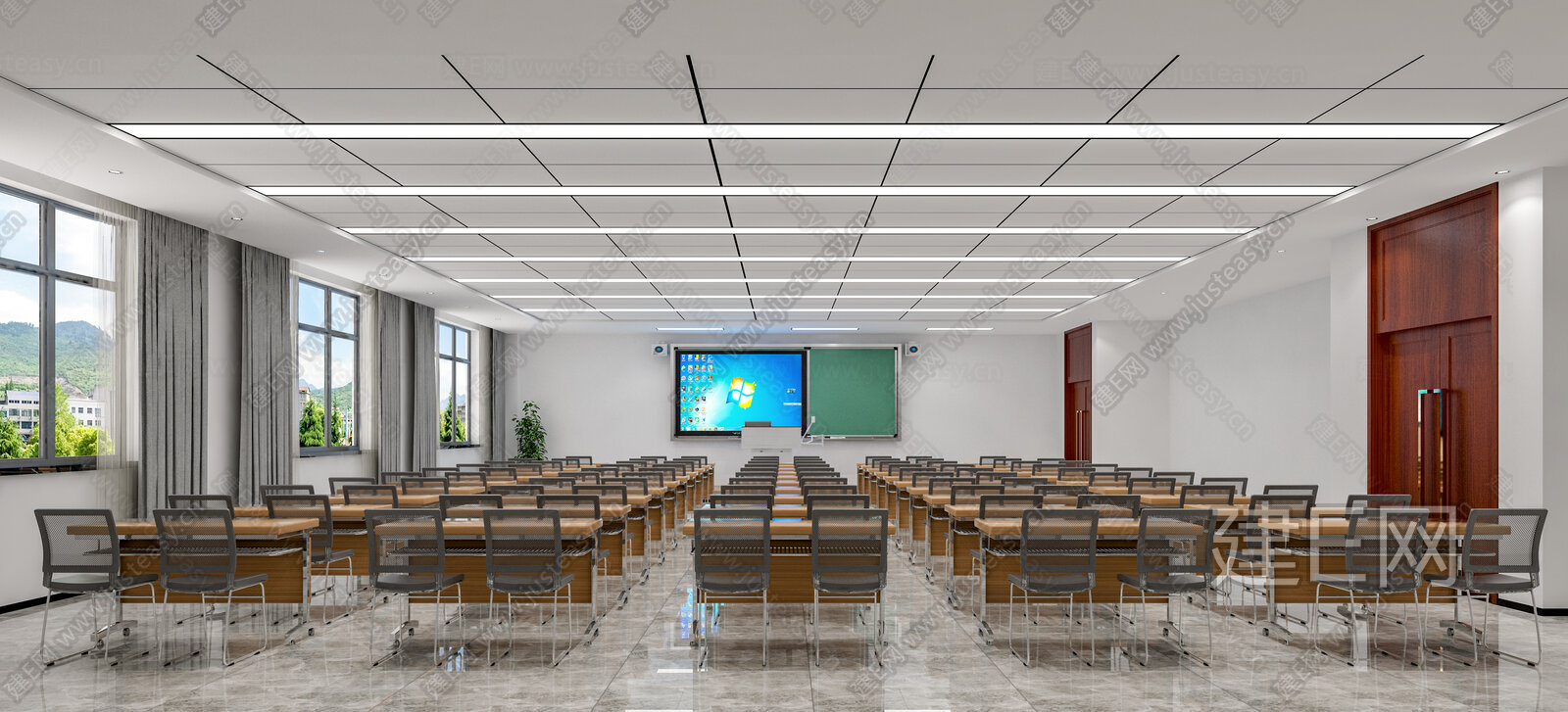 【现代多媒体教室3d模型】建e网_现代多媒体教室3d模型下载[ID:113659983]_打造3d现代多媒体教室模型免费下载平台