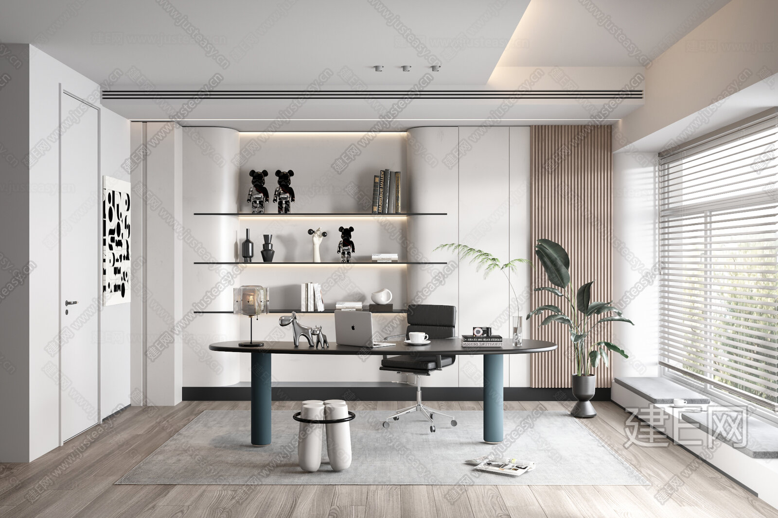 【现代书房3d模型】建e网_现代书房3d模型下载[ID:113332250]_打造3d现代书房模型免费下载平台