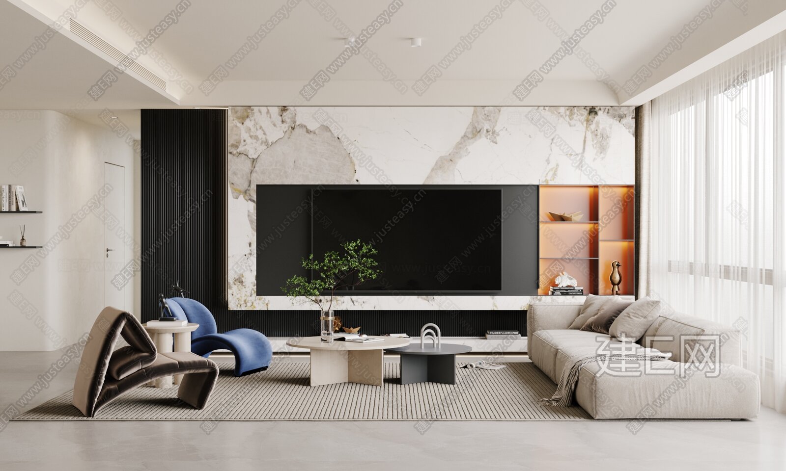 【现代客厅3d模型】建e网_现代客厅3d模型下载[ID:114511873]_打造3d现代客厅模型免费下载平台
