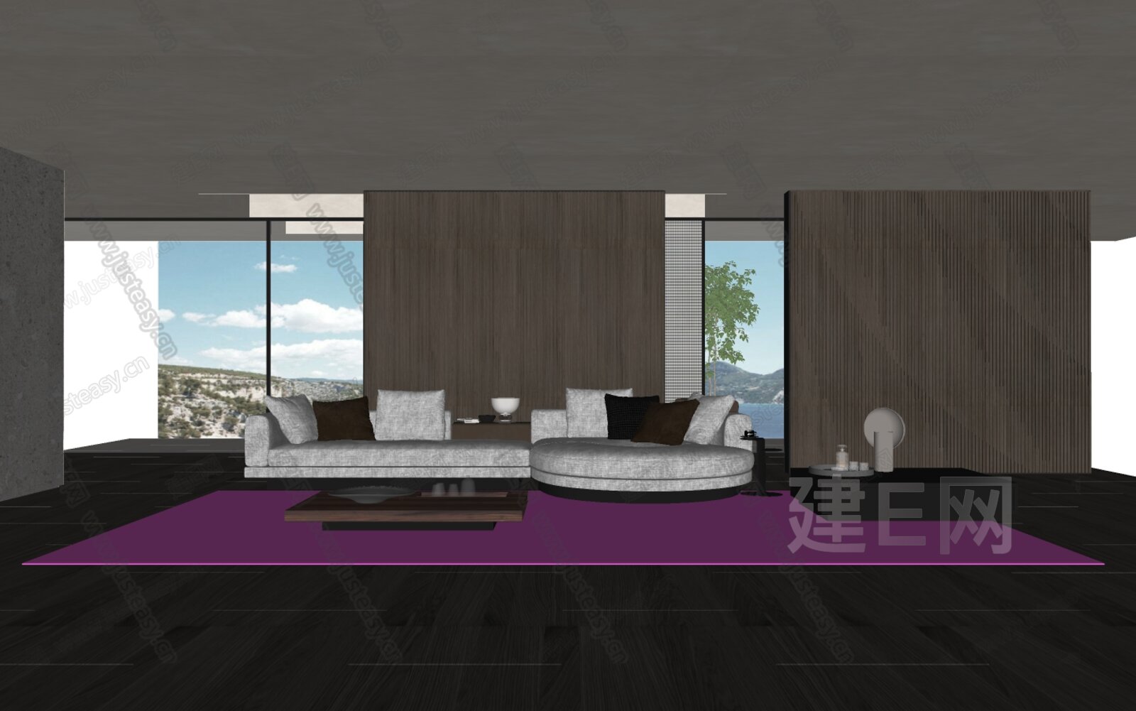米洛提 Minotti 现代沙发茶几组合模型SU模型下载[ID:116410626]_建e网su模型