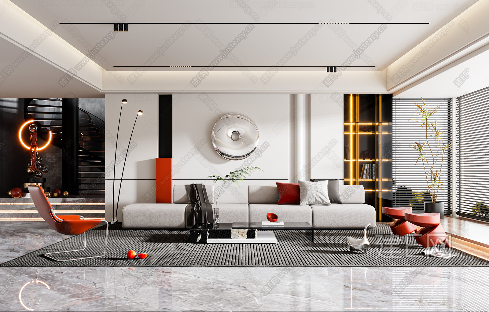 【现代客厅3d模型】建e网_现代客厅3d模型下载[ID:116281398]_打造3d现代客厅模型免费下载平台