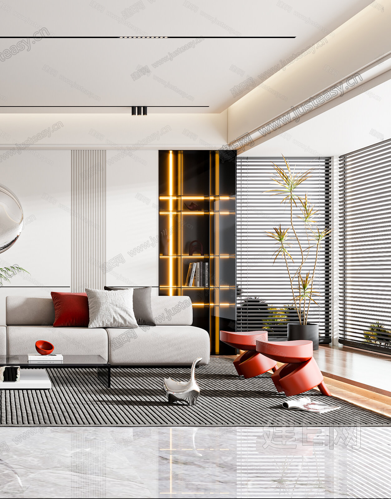 【现代客厅3d模型】建e网_现代客厅3d模型下载[ID:116281398]_打造3d现代客厅模型免费下载平台