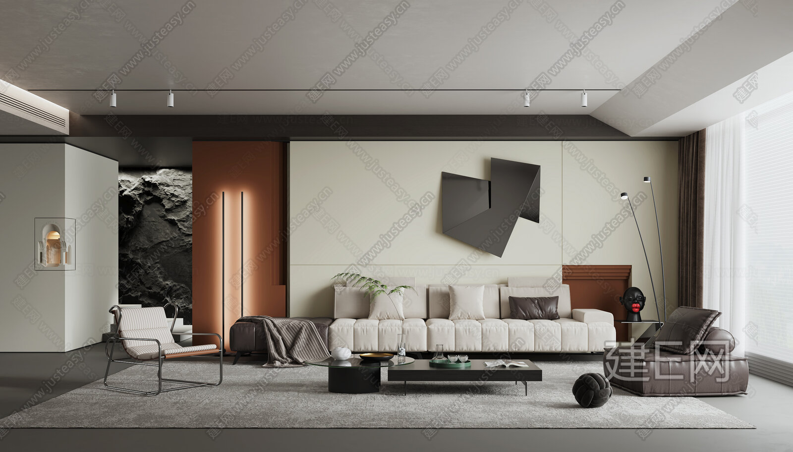 【现代客厅3d模型】建e网_现代客厅3d模型下载[ID:116084823]_打造3d现代客厅模型免费下载平台