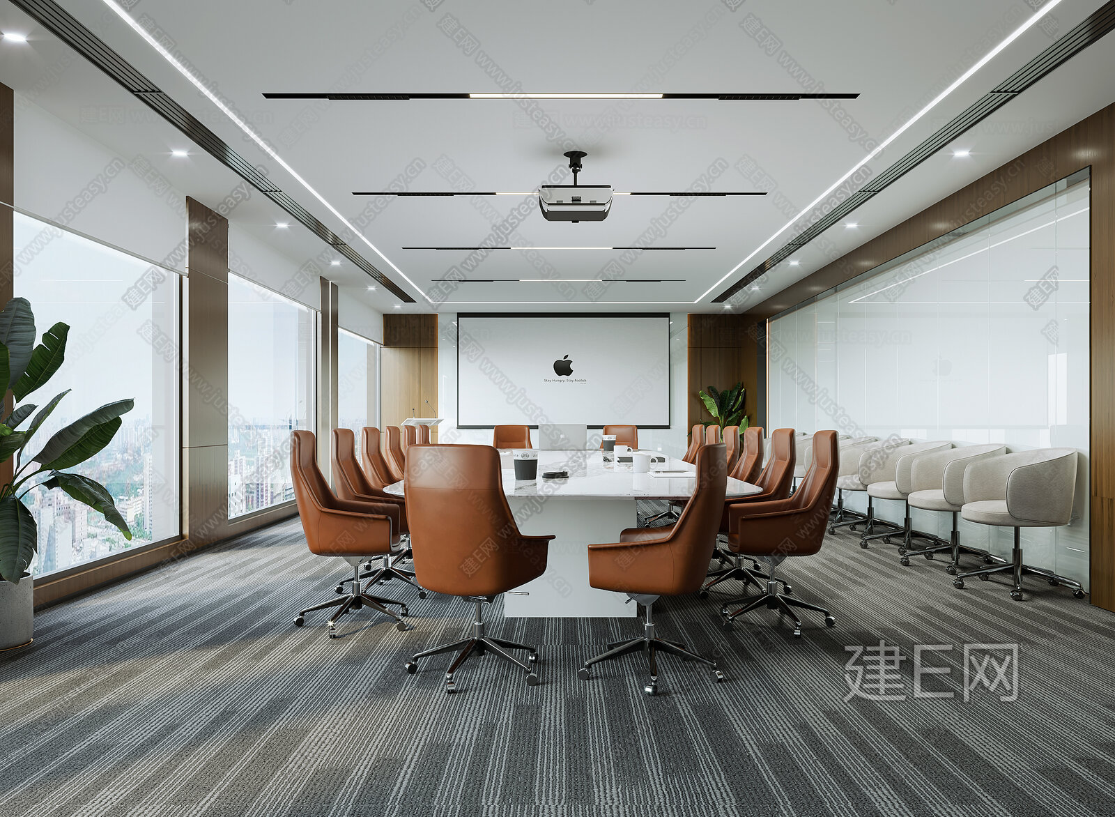 【现代会议室3d模型】建E网_现代会议室3d模型下载[ID:109465706]_打造3d现代会议室模型免费下载平台