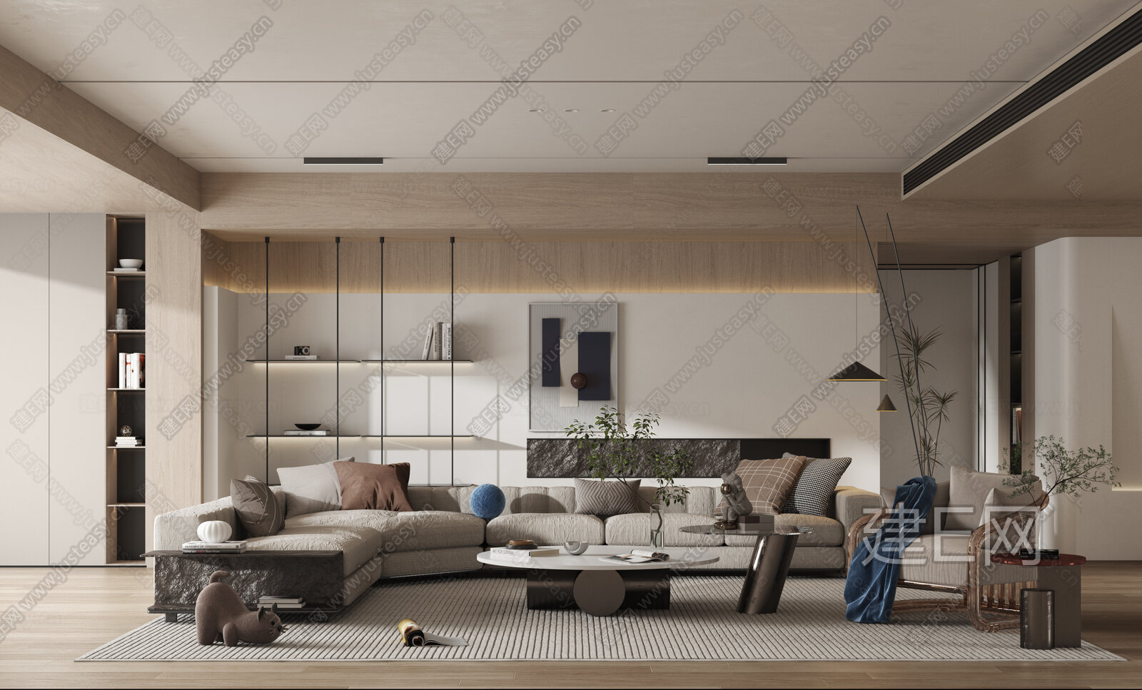 【现代客厅3d模型】建E网_现代客厅3d模型下载[ID:109465772]_打造3d现代客厅模型免费下载平台