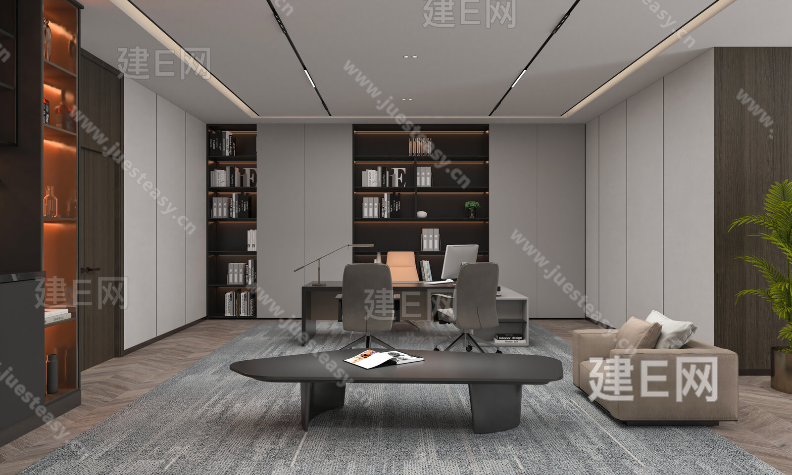 【现代经理办公室3d模型】建E网_现代经理办公室3d模型下载[ID:110579839]_打造3d现代经理办公室模型免费下载平台