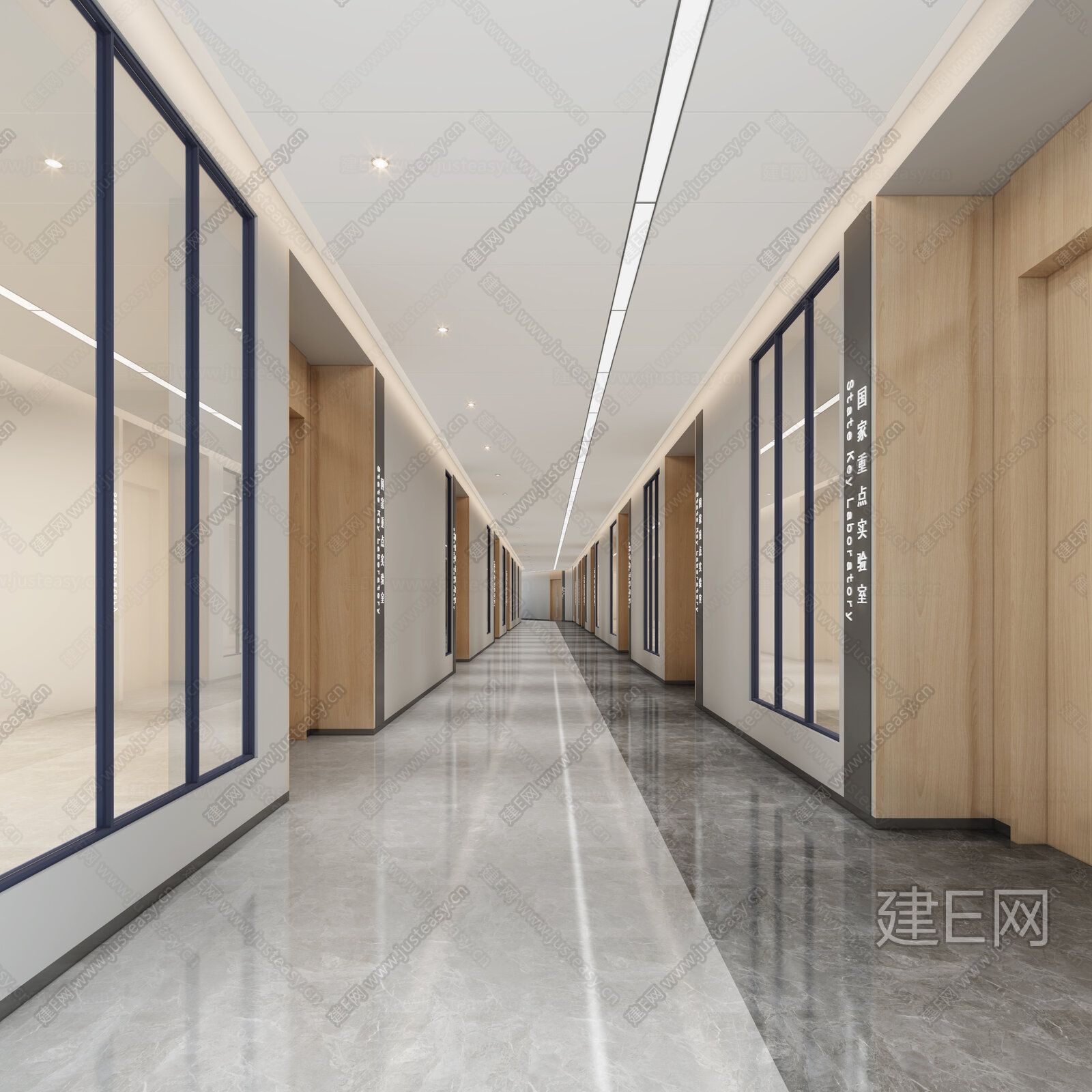 【现代办公室过道3d模型】建e网_现代办公室过道3d模型下载[ID:110252176]_打造3d现代办公室过道模型免费下载平台
