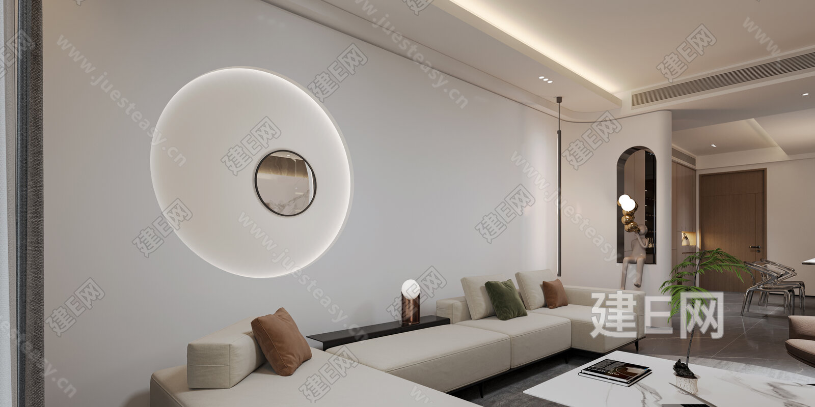 【现代客餐厅3d模型】建E网_现代客餐厅3d模型下载[ID:110645324]_打造3d现代客餐厅模型免费下载平台