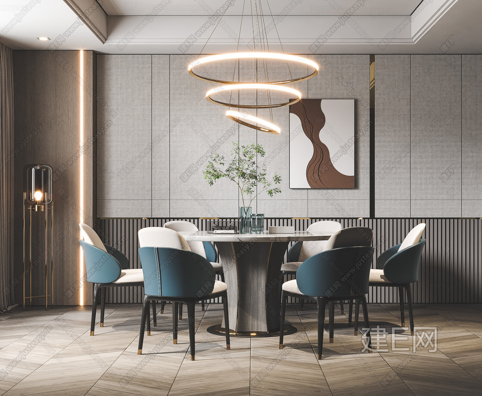 【现代餐厅3d模型】建e网_现代餐厅3d模型下载[ID:111497238]_打造3d现代餐厅模型免费下载平台
