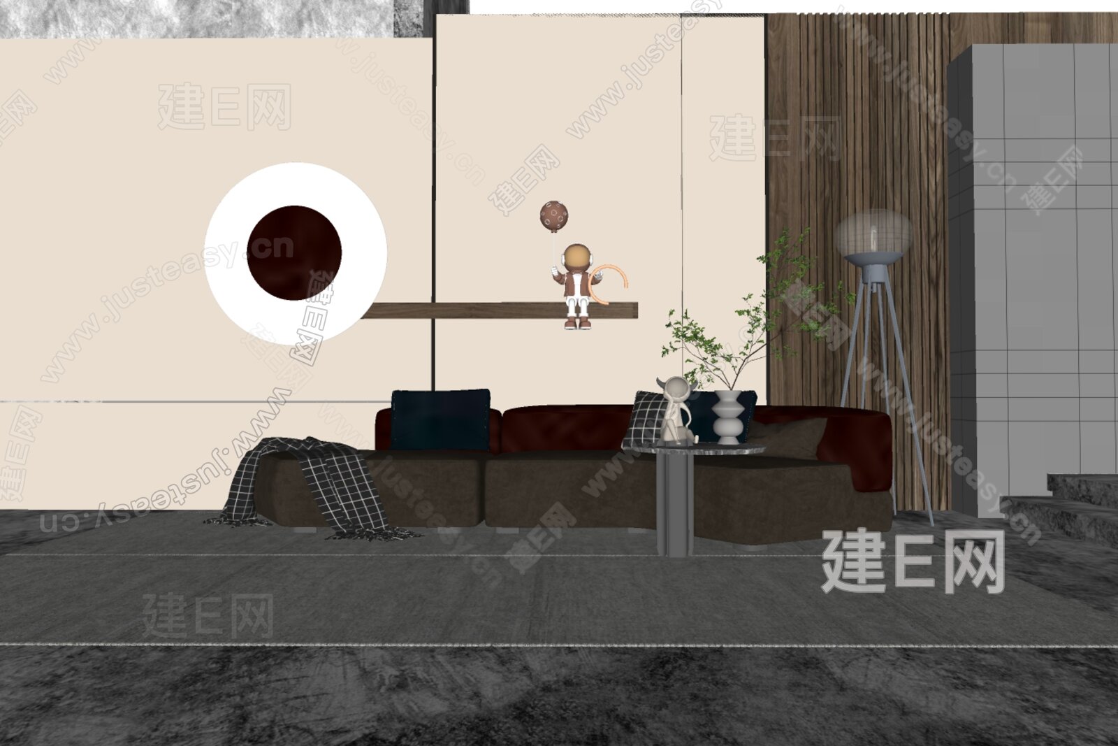 Minotti 米洛提 现代沙发茶几组合模型SU模型下载[ID:114051119]_建e网su模型