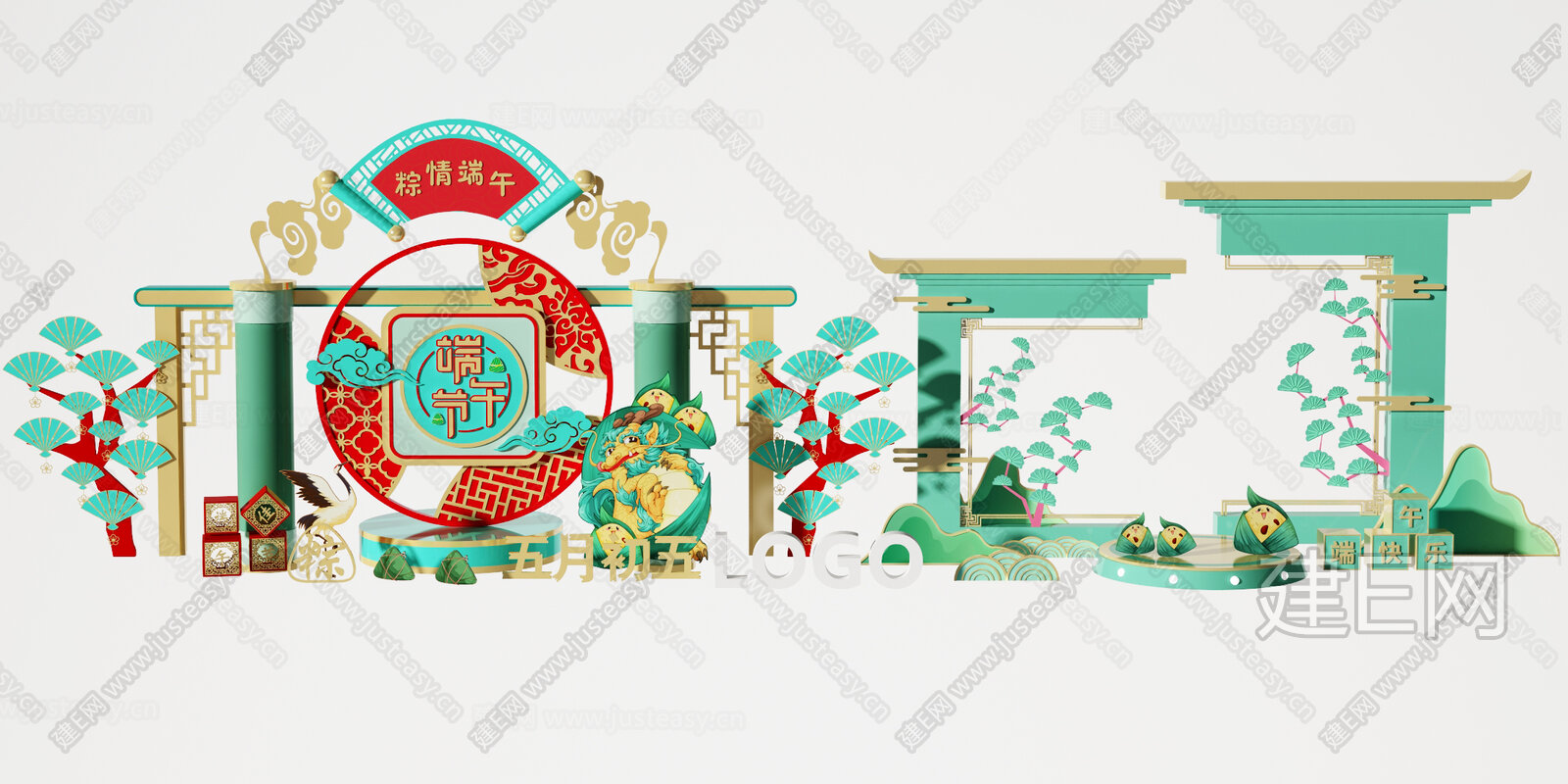 【新中式节日美陈3d模型】建e网_新中式节日美陈3d模型下载[ID:108680059]_打造3d新中式节日美陈模型免费下载平台