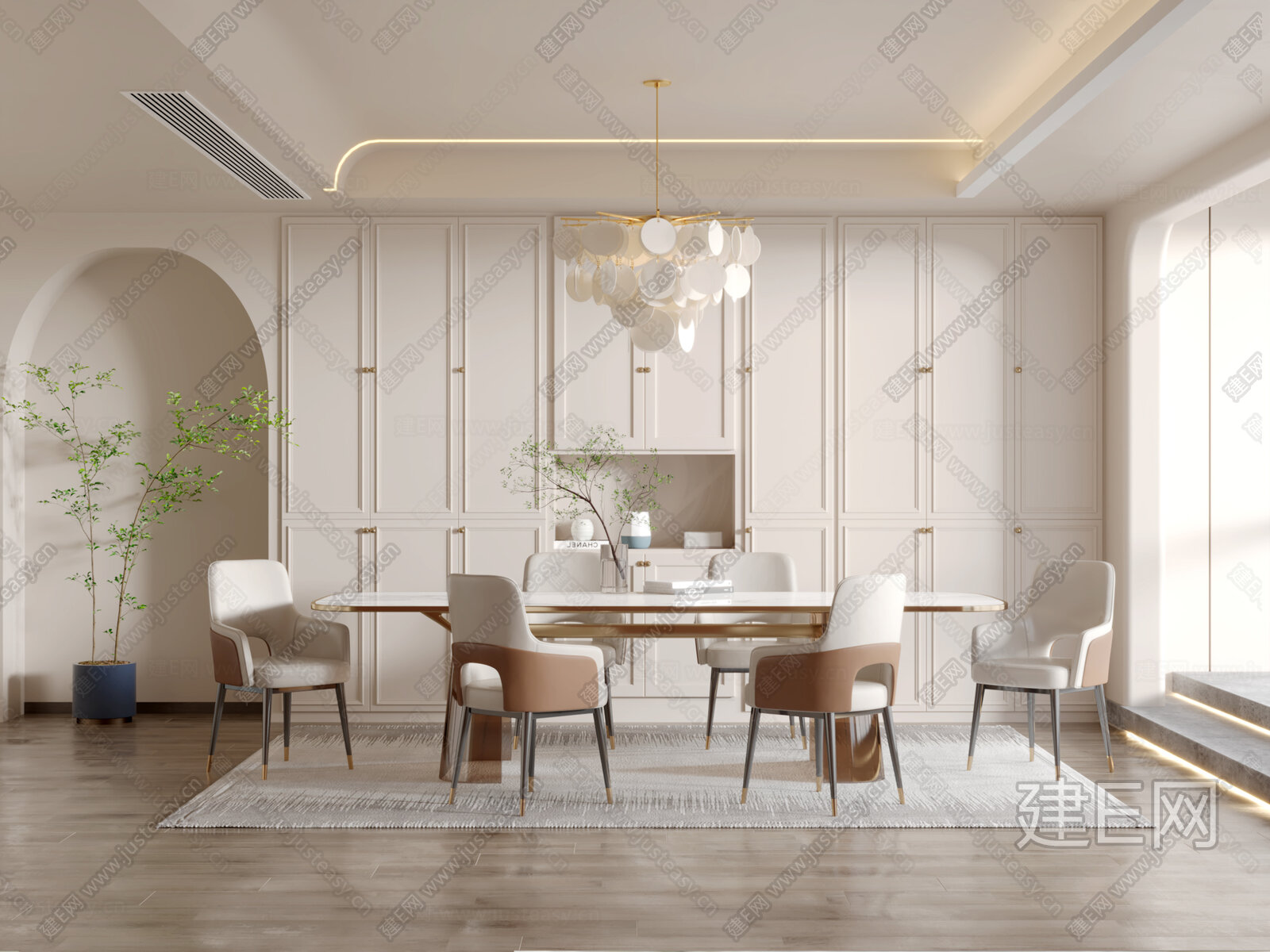 美式餐厅模型SU模型下载[ID:116279305]_建e网su模型