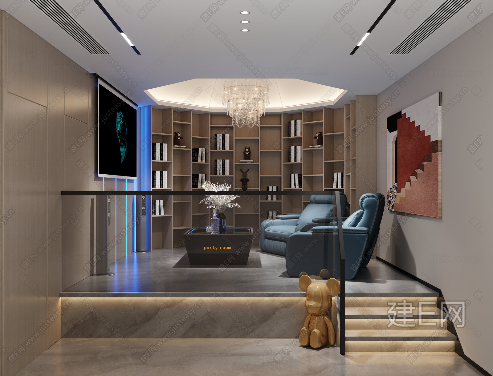 【现代影音室3d模型】建e网_现代影音室3d模型下载[ID:100815748]_打造3d现代影音室模型免费下载平台