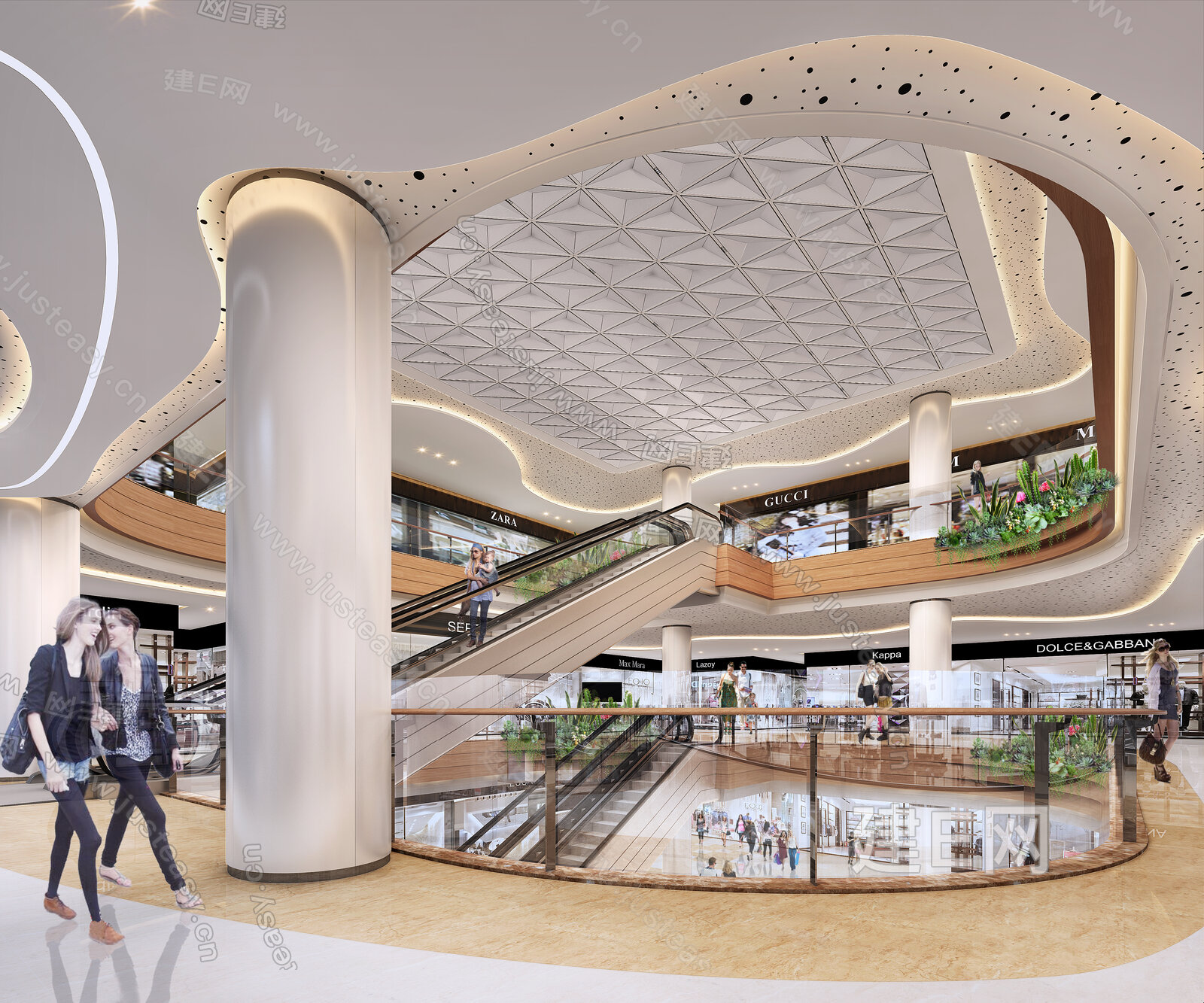 现代商场3d模型下载[ID:102060930]_建e网3d模型