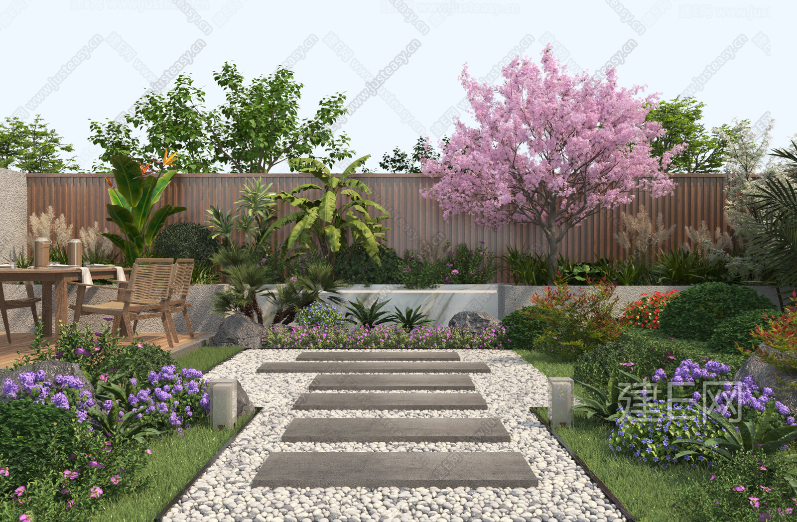 【现代庭院景观3d模型】建e网_现代庭院景观3d模型下载[ID:102781788]_打造3d现代庭院景观模型免费下载平台