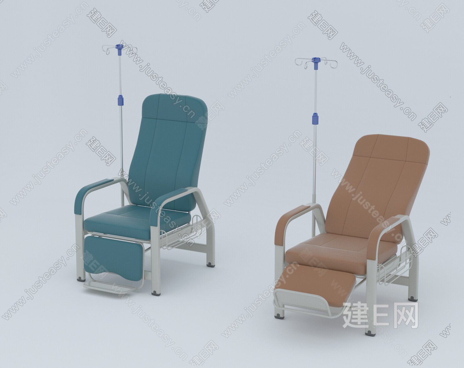 现代医院输液椅模型SU模型下载[ID:113068193]_建e网su模型
