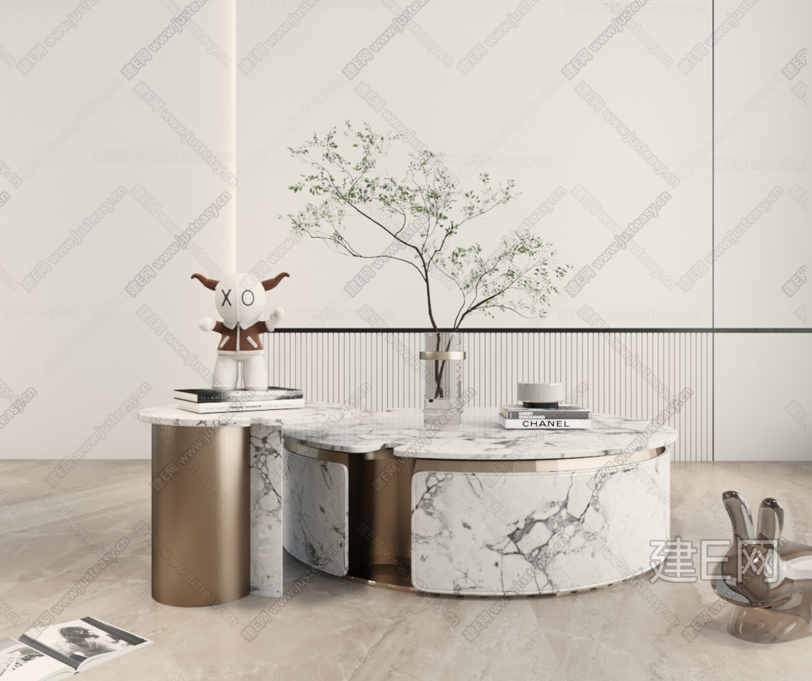 现代茶几3d模型下载[ID:104616773]_建e网3d模型