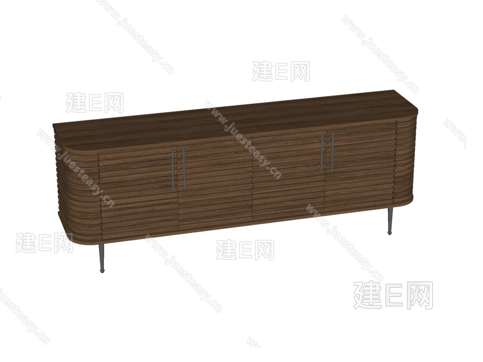 现代电视柜模型SU模型下载[ID:105728874]_建E室内设计网