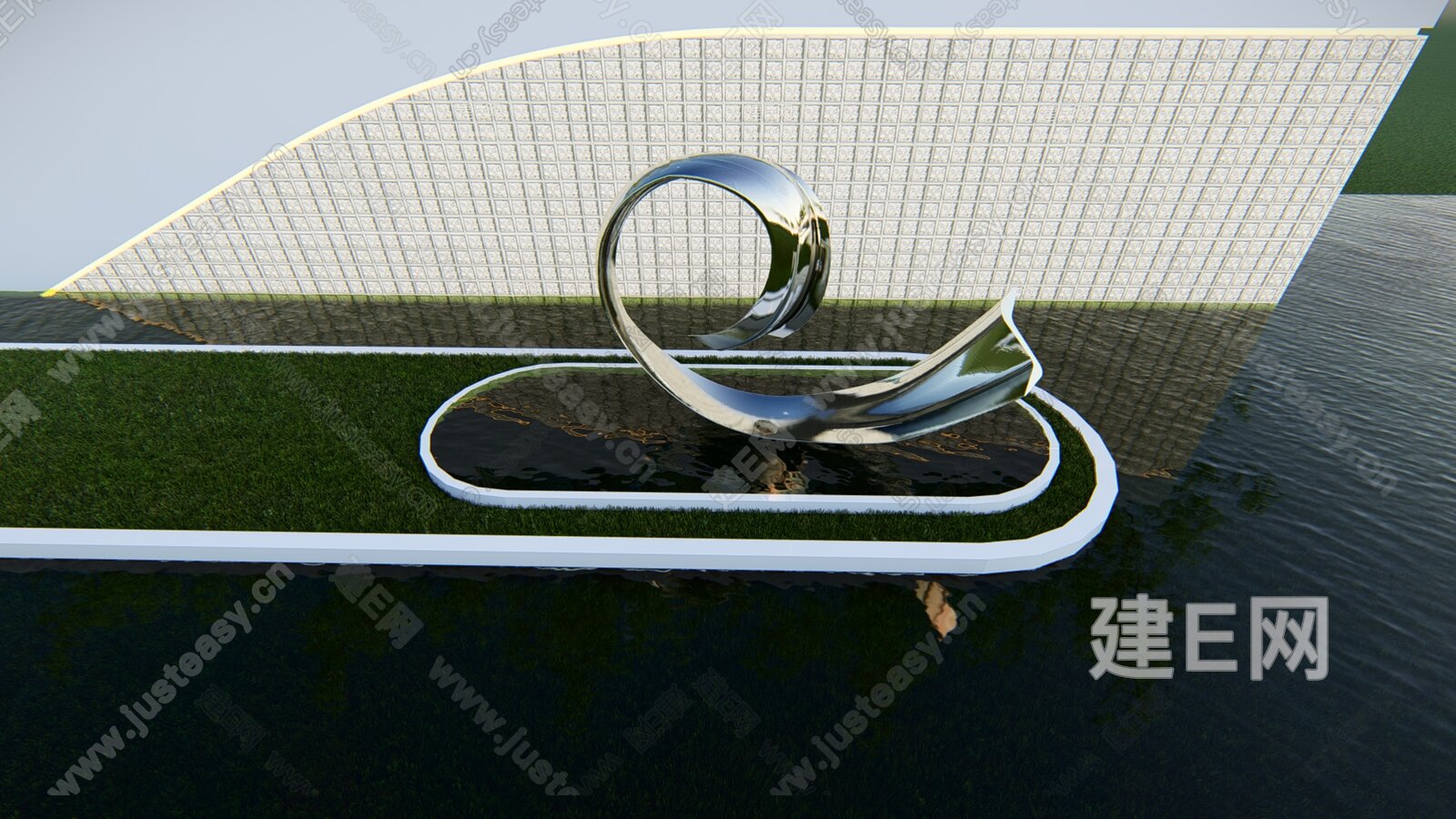 现代雕塑小品模型SU模型下载[ID:106974166]_建E室内设计网