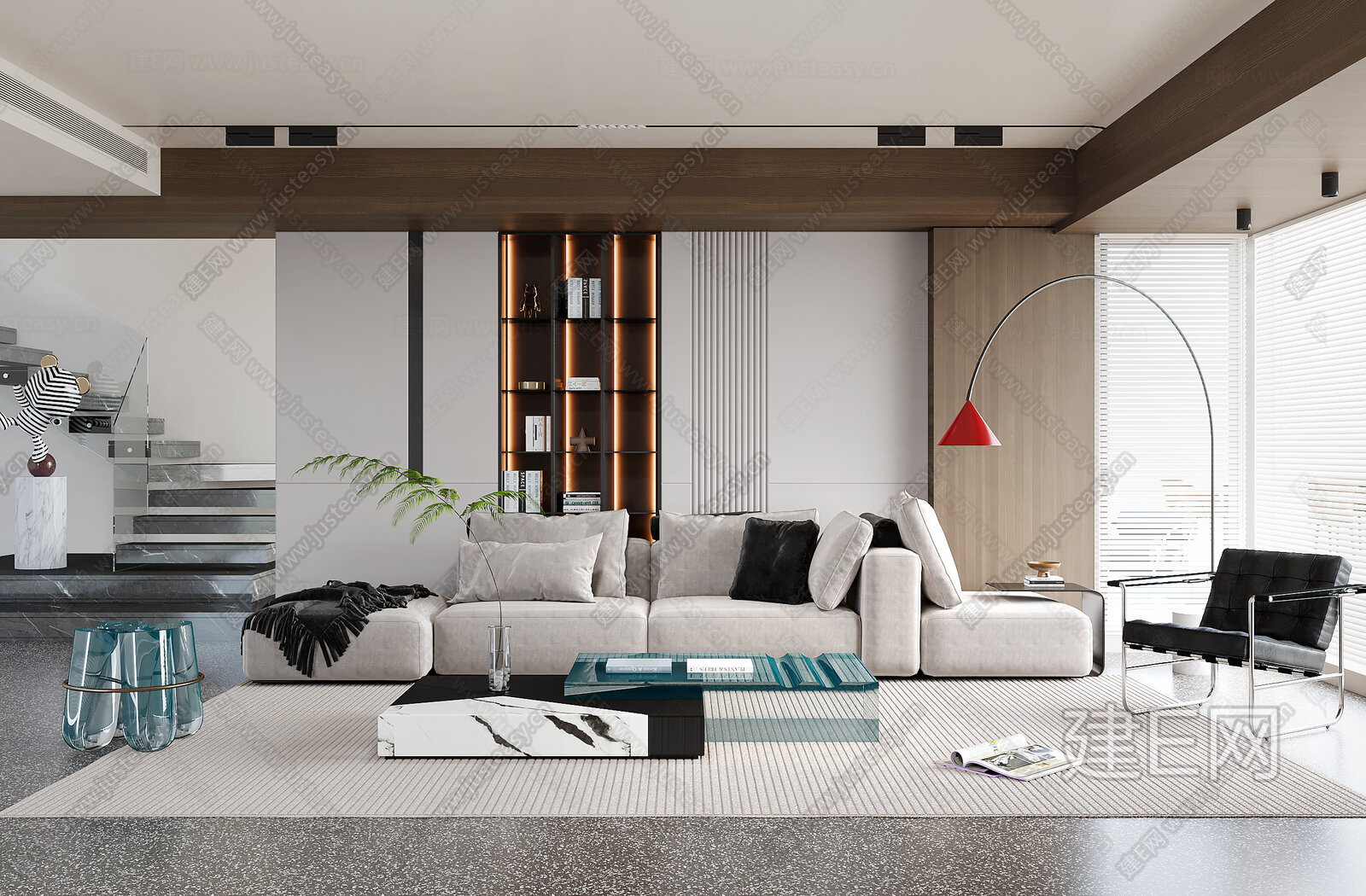 【现代客厅3d模型】建E网_现代客厅3d模型下载[ID:115626935]_打造3d现代客厅模型免费下载平台